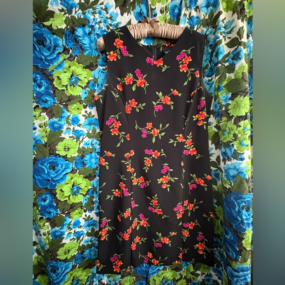Vintage dark cottagecore midi dress size 14